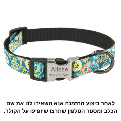 קולר עם לוחית זיהוי 
