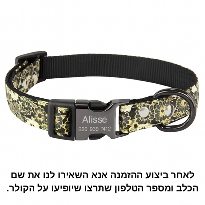 קולר עם לוחית זיהוי 