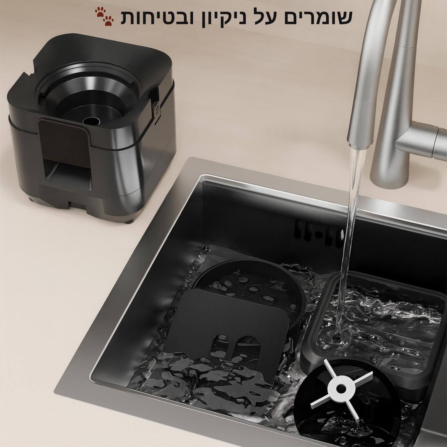 מתקן מזון אוטומטי חכם עם שליטה מהאפליקציה 