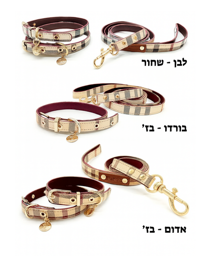 קולר ורצועה אופנתי לחתול וכלב