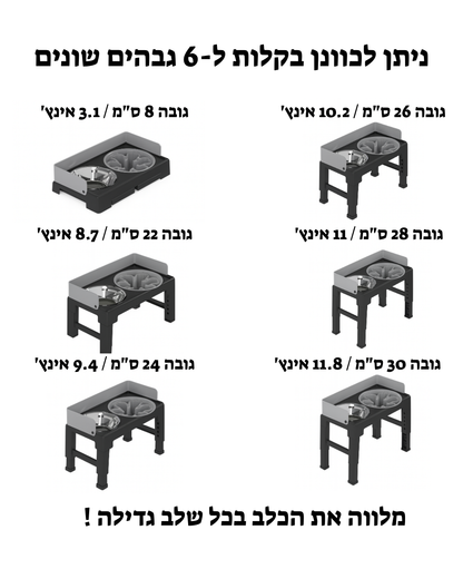 תחנת האכלה מתכונת – אוכל ומים לכלבים