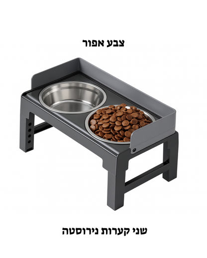 תחנת האכלה מתכונת – אוכל ומים לכלבים