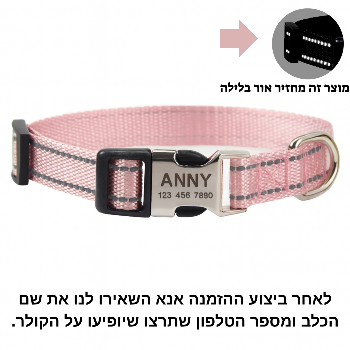 קולר עם לוחית זיהוי 