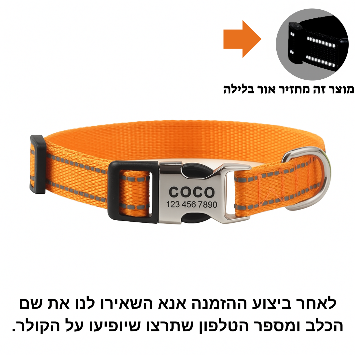 קולר עם לוחית זיהוי 